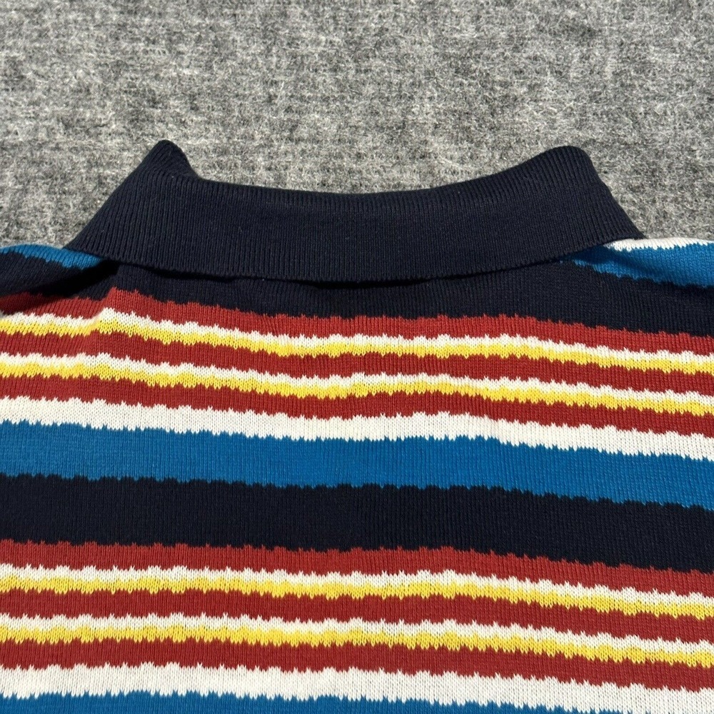 AMBSN California Polo Shirt Mens Medium Striped Knit Polo Cali West Coast - Picture 14 of 15